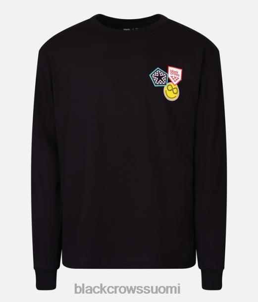 vaatteet Black Crows blason pitkähihainen t-paita musta miehet Z848V194