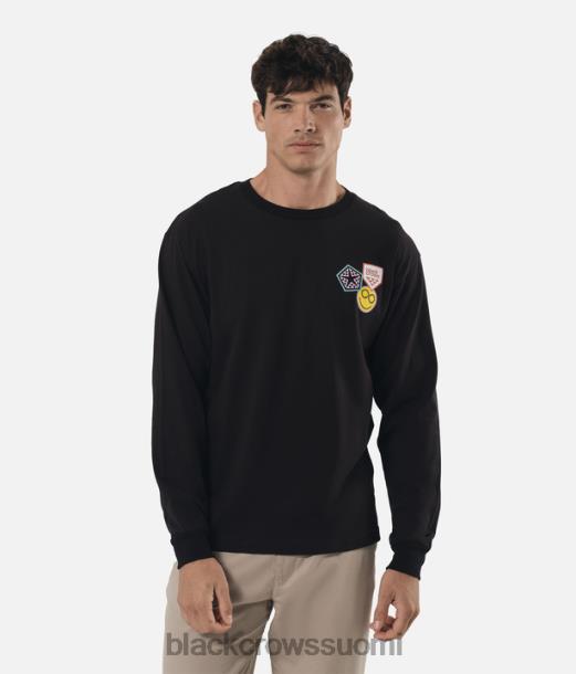 vaatteet Black Crows blason pitkähihainen t-paita musta miehet Z848V194