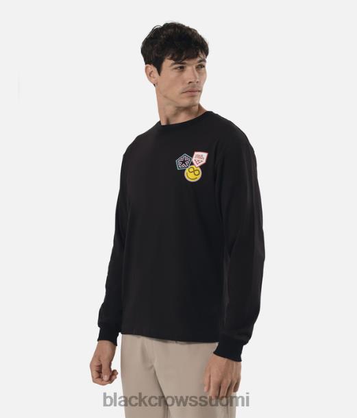 vaatteet Black Crows blason pitkähihainen t-paita musta miehet Z848V194