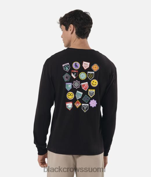 vaatteet Black Crows blason pitkähihainen t-paita musta miehet Z848V194