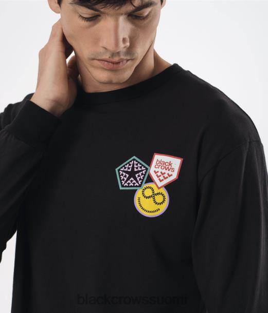 vaatteet Black Crows blason pitkähihainen t-paita musta miehet Z848V194
