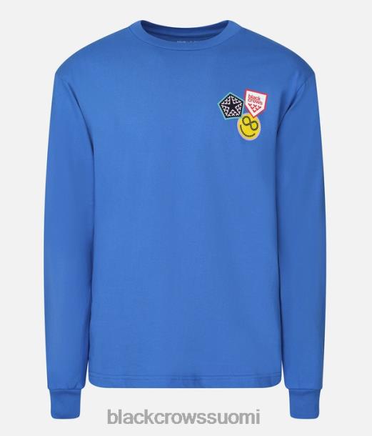 vaatteet Black Crows blason pitkähihainen t-paita sininen miehet Z848V190