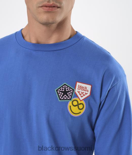vaatteet Black Crows blason pitkähihainen t-paita sininen miehet Z848V190