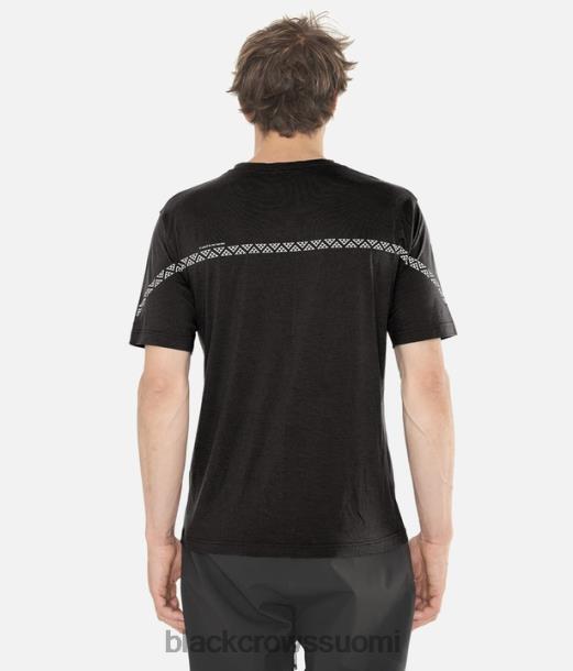 vaatteet Black Crows lyhythihainen merino-paita musta valkoinen miehet Z848V178