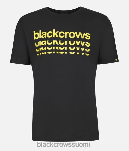 vaatteet Black Crows merino bc lyhythihainen t-paita musta-keltainen miehet Z848V174