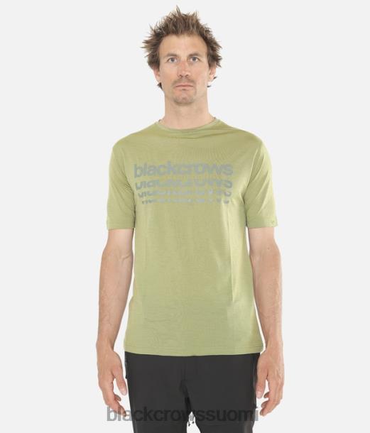 vaatteet Black Crows merino bc lyhythihainen t-paita oliivinvihreä miehet Z848V155
