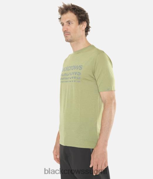 vaatteet Black Crows merino bc lyhythihainen t-paita oliivinvihreä miehet Z848V155