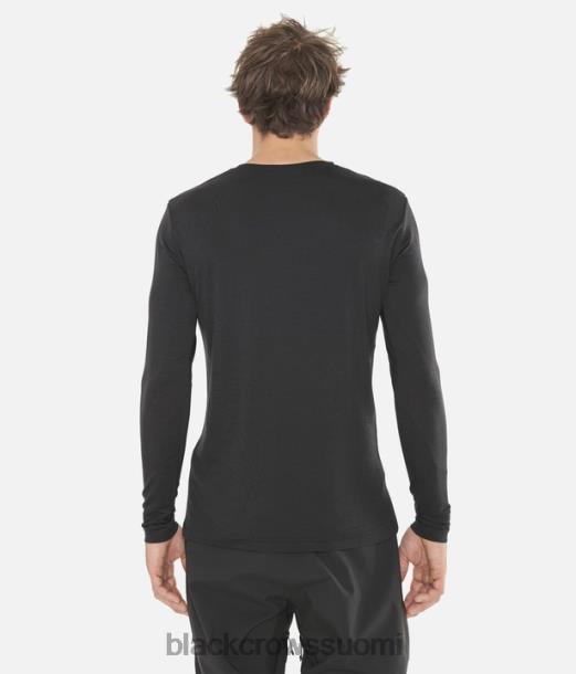 vaatteet Black Crows merino bc pitkähihainen t-paita musta valkoinen miehet Z848V177