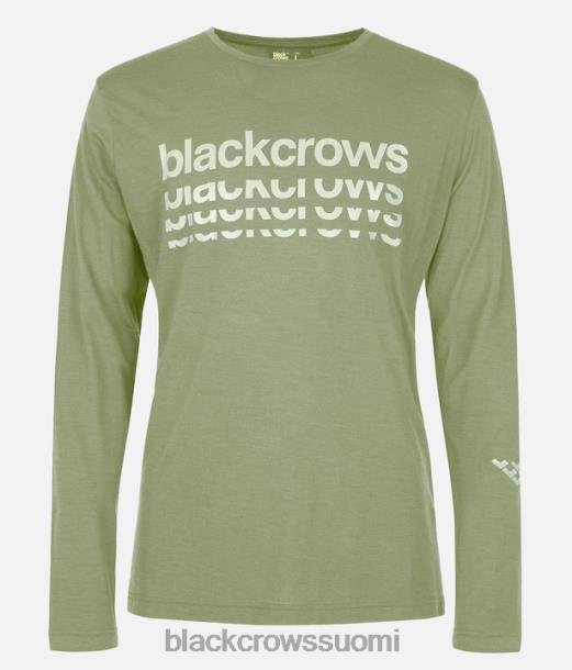 vaatteet Black Crows merino bc pitkähihainen t-paita oliivinvihreä miehet Z848V154