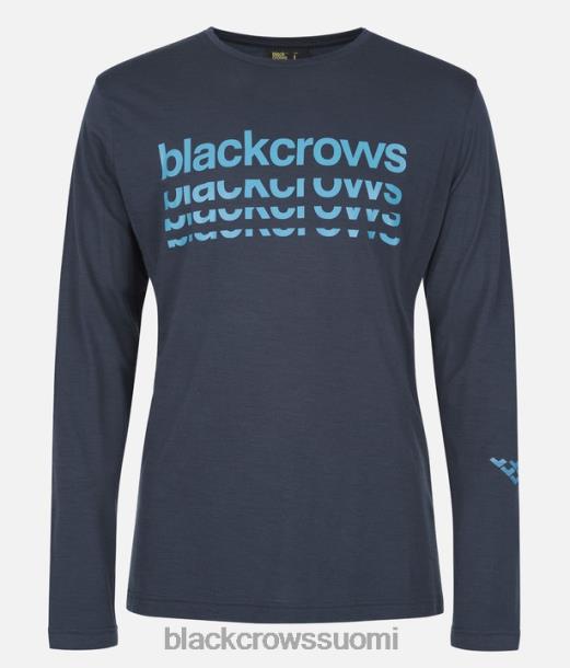 vaatteet Black Crows merino bc pitkähihainen t-paita tummansininen miehet Z848V166