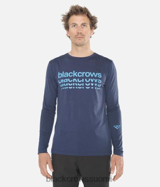 vaatteet Black Crows merino bc pitkähihainen t-paita tummansininen miehet Z848V166