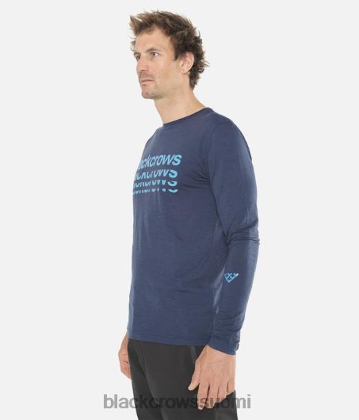 vaatteet Black Crows merino bc pitkähihainen t-paita tummansininen miehet Z848V166