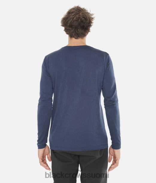 vaatteet Black Crows merino bc pitkähihainen t-paita tummansininen miehet Z848V166