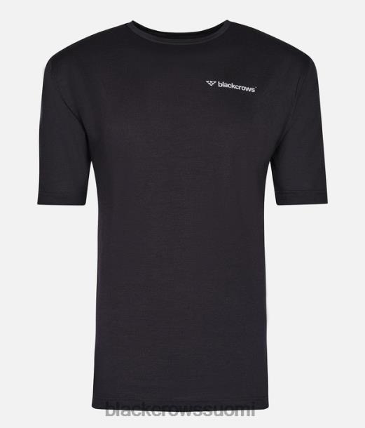 vaatteet Black Crows merino blend lyhythihainen t-paita musta miehet Z848V181