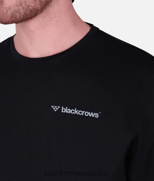 vaatteet Black Crows merino blend lyhythihainen t-paita musta miehet Z848V181