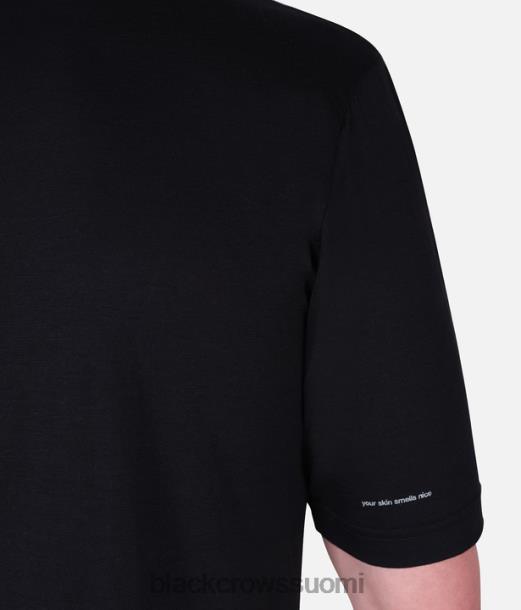 vaatteet Black Crows merino blend lyhythihainen t-paita musta miehet Z848V181