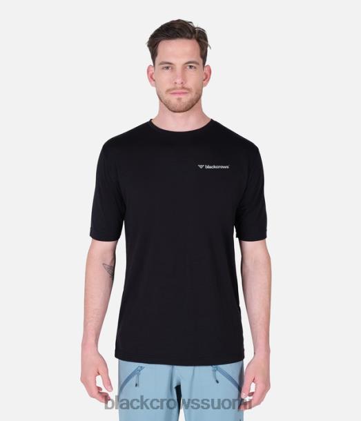 vaatteet Black Crows merino blend lyhythihainen t-paita musta miehet Z848V181