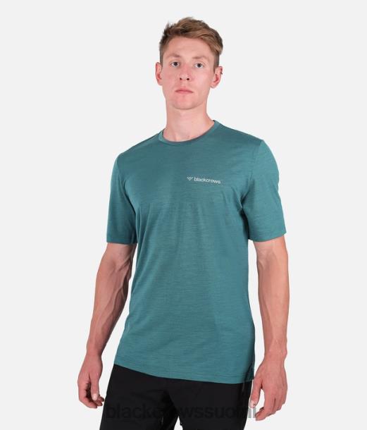 vaatteet Black Crows merino blend lyhythihainen t-paita tummanvihreä miehet Z848V160