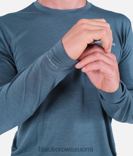 vaatteet Black Crows merino blend pitkähihainen t-paita bensiininsininen miehet Z848V150