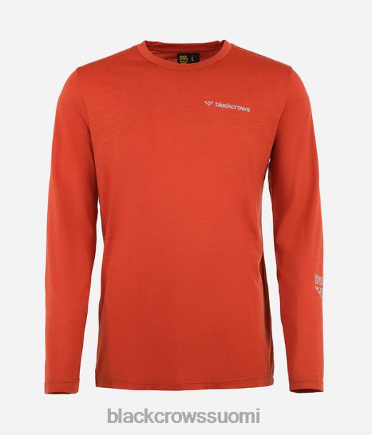 vaatteet Black Crows merino blend pitkähihainen t-paita ruosteen punainen miehet Z848V147