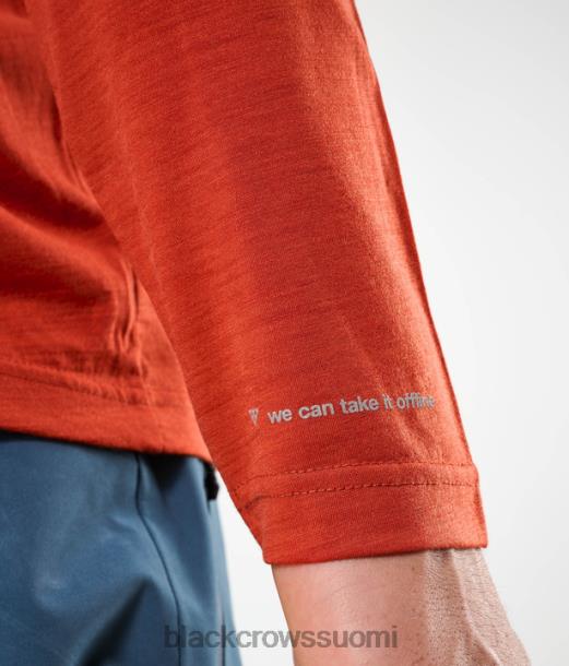 vaatteet Black Crows merino blend pitkähihainen t-paita ruosteen punainen miehet Z848V147