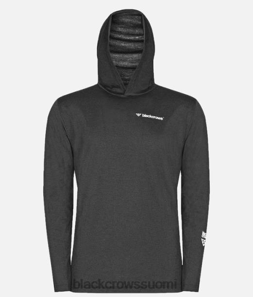vaatteet Black Crows merino sekoitus huppari t-paita musta miehet Z848V182
