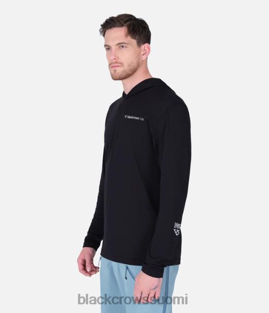vaatteet Black Crows merino sekoitus huppari t-paita musta miehet Z848V182