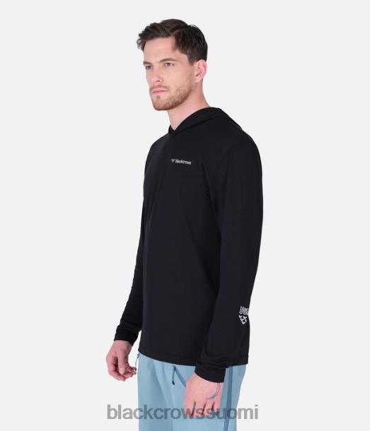 vaatteet Black Crows merino sekoitus huppari t-paita musta miehet Z848V182