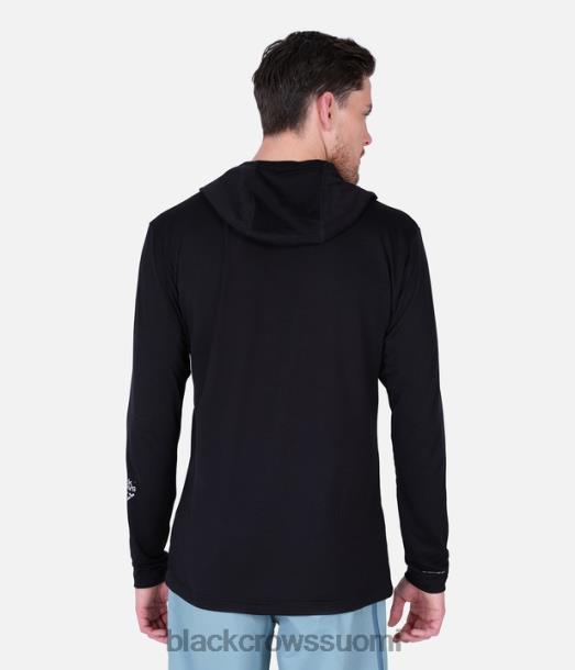 vaatteet Black Crows merino sekoitus huppari t-paita musta miehet Z848V182
