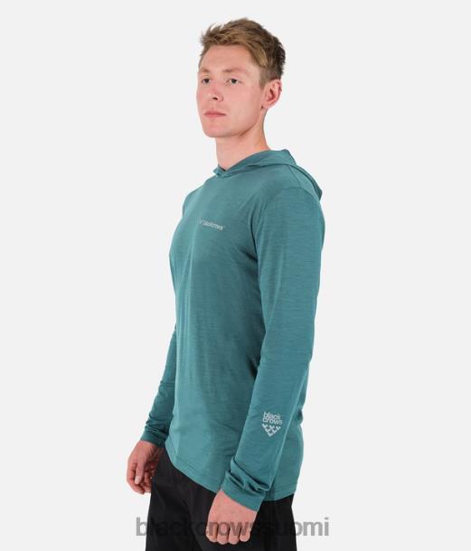 vaatteet Black Crows merino sekoitus huppari t-paita tummanvihreä miehet Z848V161