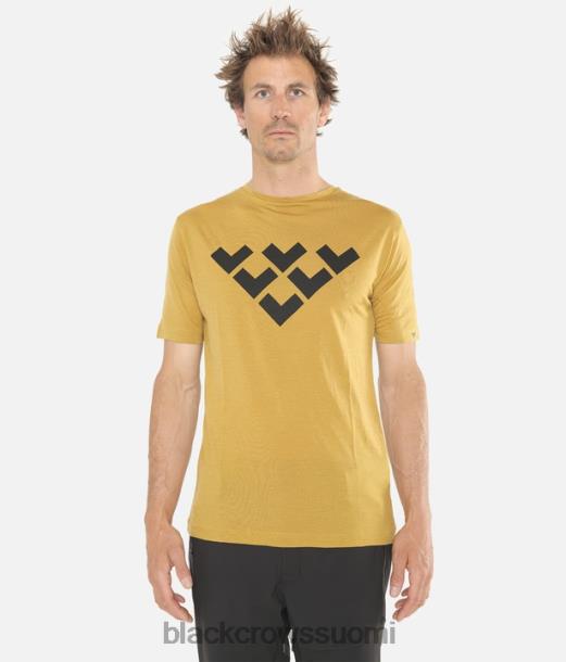 vaatteet Black Crows merinovilla lyhythihainen chevron T-paita kulta miehet Z848V158