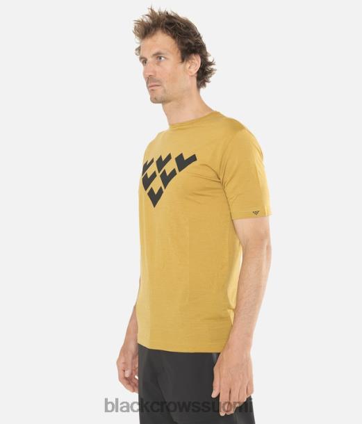 vaatteet Black Crows merinovilla lyhythihainen chevron T-paita kulta miehet Z848V158
