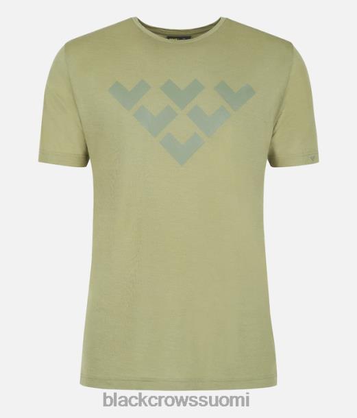 vaatteet Black Crows merinovilla lyhythihainen chevron T-paita oliivinvihreä miehet Z848V156