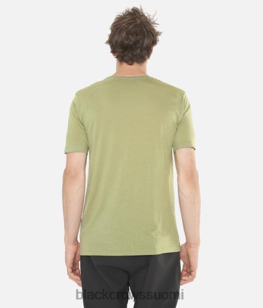 vaatteet Black Crows merinovilla lyhythihainen chevron T-paita oliivinvihreä miehet Z848V156