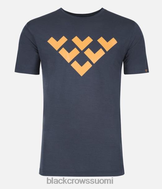 vaatteet Black Crows merinovilla lyhythihainen chevron T-paita tummansininen miehet Z848V164