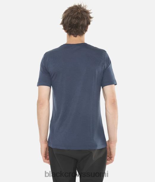 vaatteet Black Crows merinovilla lyhythihainen chevron T-paita tummansininen miehet Z848V164