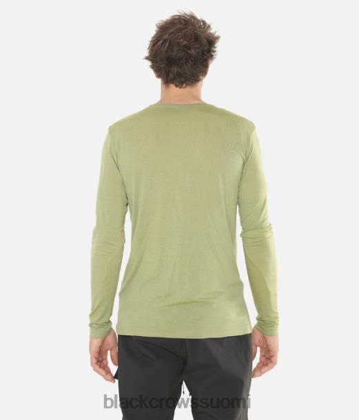 vaatteet Black Crows merinovilla pitkähihainen chevron T-paita oliivinvihreä miehet Z848V153