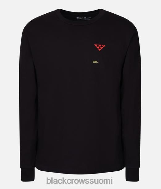 vaatteet Black Crows motto pitkähihainen t-paita musta miehet Z848V191