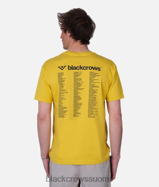 vaatteet Black Crows motto tee keltainen miehet Z848V189