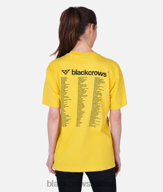 vaatteet Black Crows motto tee keltainen miehet Z848V189