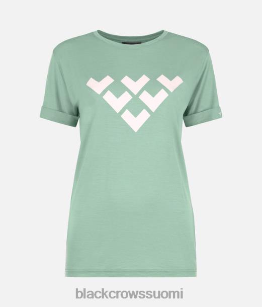 vaatteet Black Crows Chevron merino sekoitus lyhythihainen t-paita vaaleanvihreä naiset Z848V267