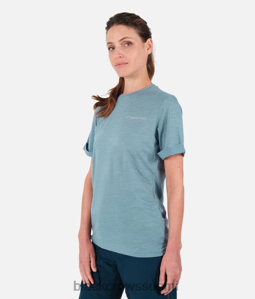 vaatteet Black Crows merino blend lyhythihainen t-paita kiven sininen naiset Z848V260