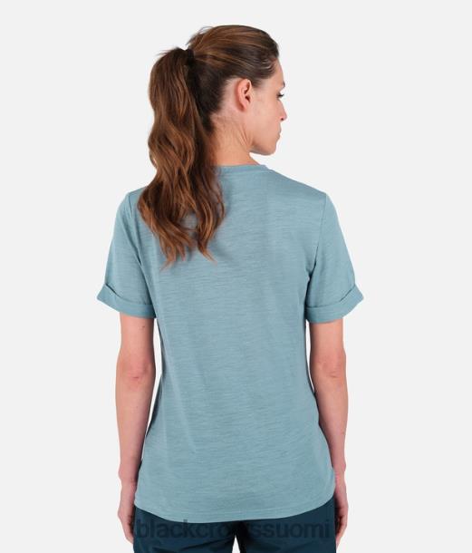 vaatteet Black Crows merino blend lyhythihainen t-paita kiven sininen naiset Z848V260