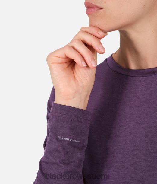 vaatteet Black Crows merino blend pitkähihainen t-paita syvä violetti naiset Z848V269