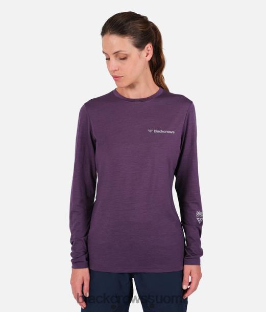 vaatteet Black Crows merino blend pitkähihainen t-paita syvä violetti naiset Z848V269