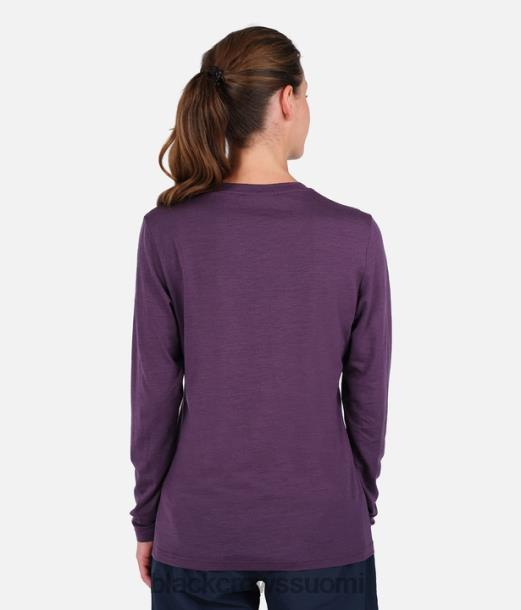 vaatteet Black Crows merino blend pitkähihainen t-paita syvä violetti naiset Z848V269