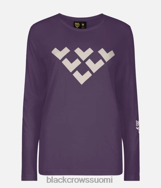 vaatteet Black Crows merino blend pitkähihainen t-paita syvä violetti naiset Z848V270