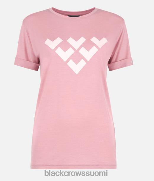 vaatteet Black Crows merinovilla lyhythihainen chevron T-paita vanha ruusu naiset Z848V263