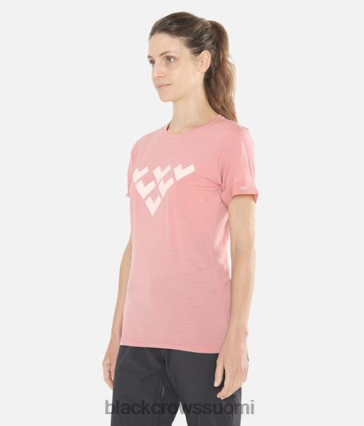 vaatteet Black Crows merinovilla lyhythihainen chevron T-paita vanha ruusu naiset Z848V263