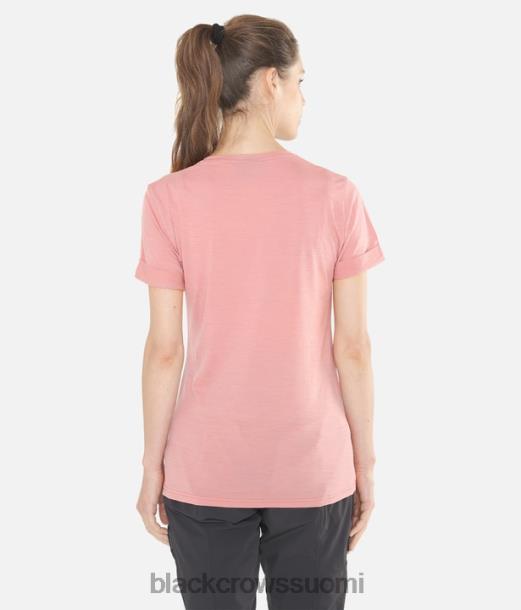 vaatteet Black Crows merinovilla lyhythihainen chevron T-paita vanha ruusu naiset Z848V263